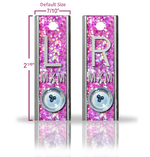 Pink Glitter Position X ray Markers